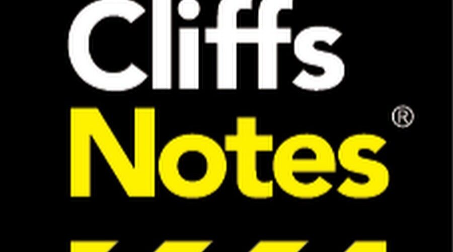 The image features a logo with a simple design. It includes the word "Cliffs" in a bold, sans-serif typeface. Below "Cliffs," the word "Notes" is written in a slightly smaller font size, also in a sans-serif typeface. A line of red dashes runs horizontally above and below the text. The background of the image is a solid white.