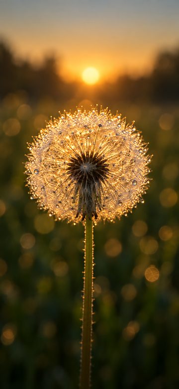 Dew On A Dandelion Clock, light lock screen