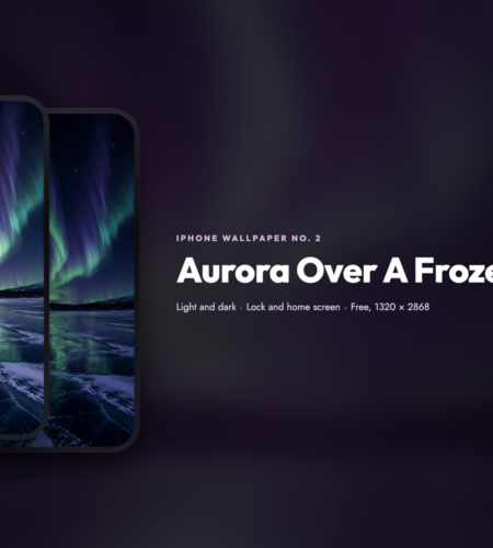 iPhone Wallpaper No. 2: Aurora Over A Frozen Lake