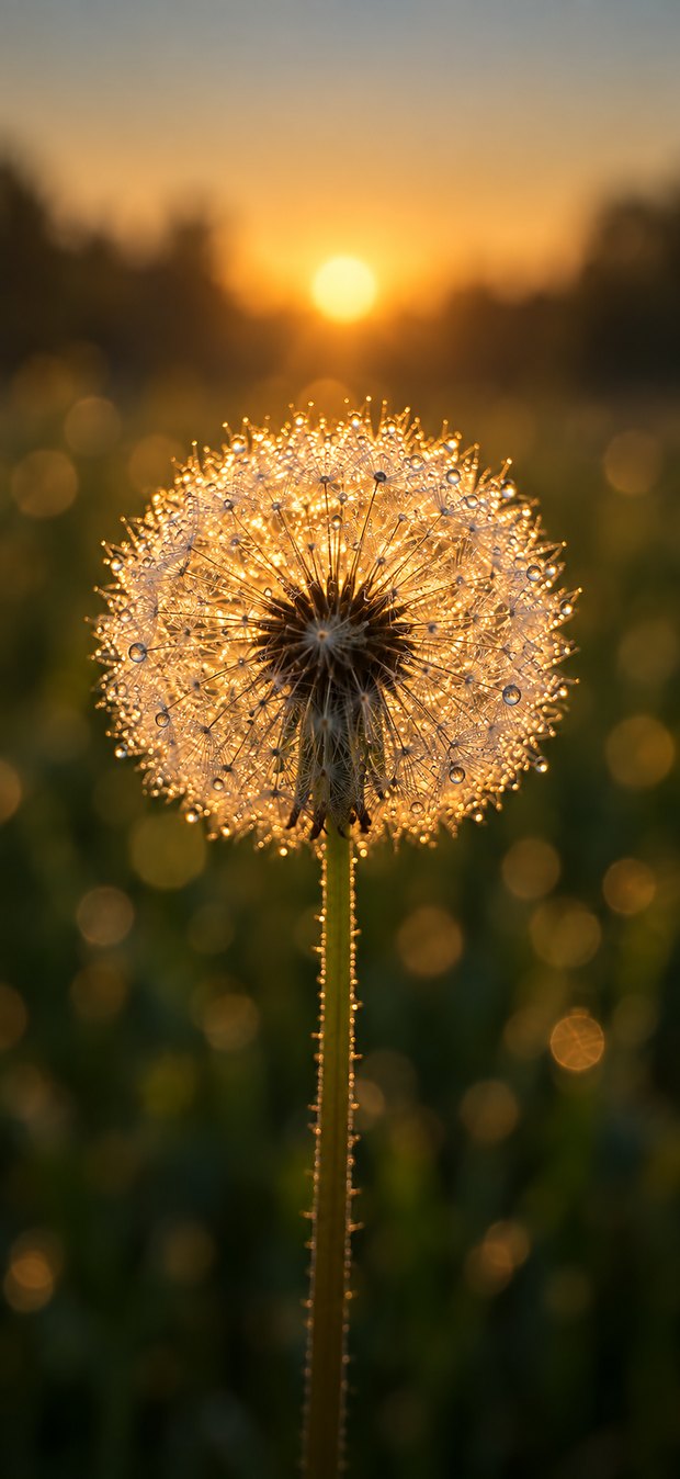 Dew On A Dandelion Clock, light version
