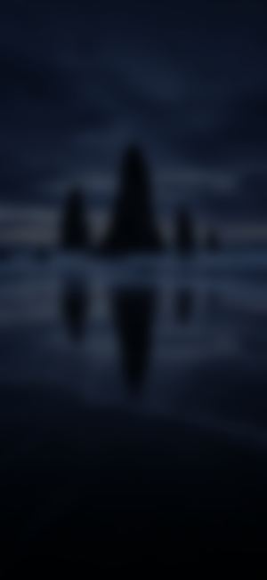 Black Sand Beach At Blue Hour, dark home screen