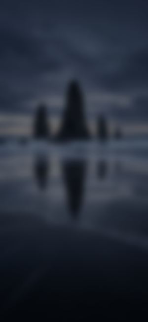Black Sand Beach At Blue Hour, light home screen