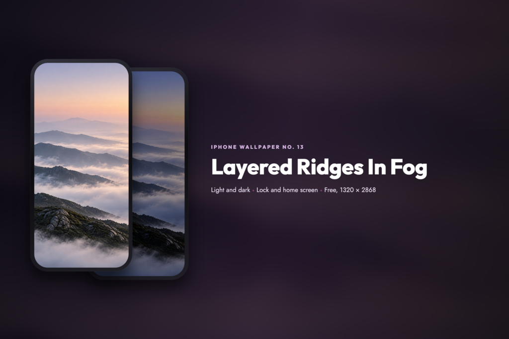 Layered Ridges In Fog, share card