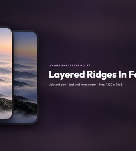 iPhone Wallpaper No. 13: Layered Ridges In Fog