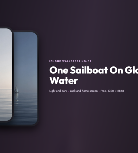 iPhone Wallpaper No. 15: One Sailboat On Glassy Water
