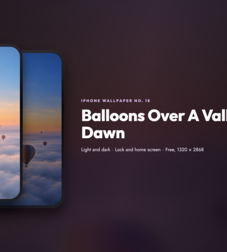 iPhone Wallpaper No. 18: Balloons Over A Valley At Dawn