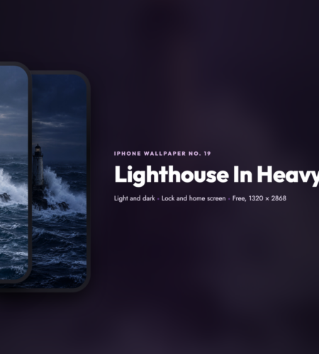 iPhone Wallpaper No. 19: Lighthouse In Heavy Surf