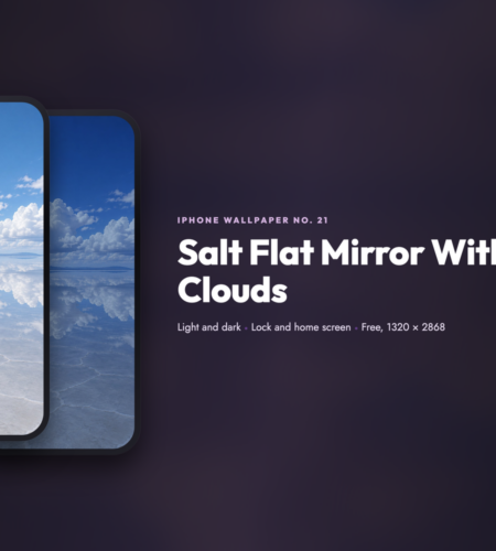 iPhone Wallpaper No. 21: Salt Flat Mirror With Clouds