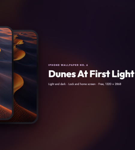 iPhone Wallpaper No. 6: Dunes At First Light