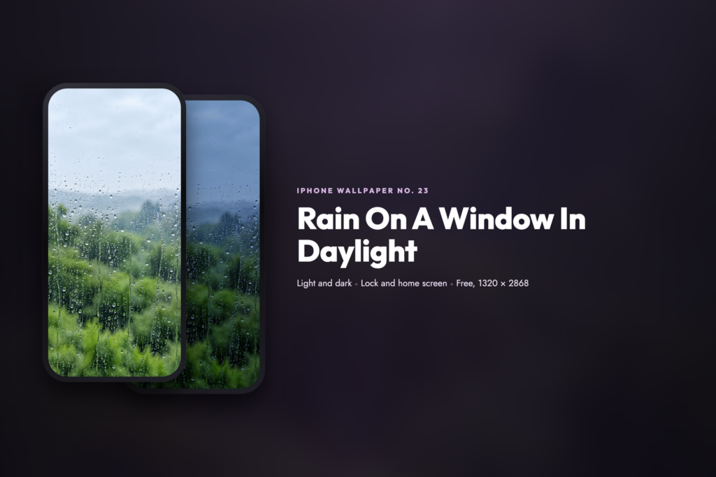 Rain On A Window In Daylight, share card