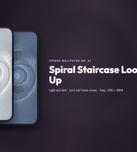 iPhone Wallpaper No. 24: Spiral Staircase Looking Up