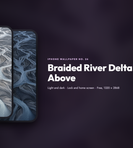 iPhone Wallpaper No. 26: Braided River Delta From Above