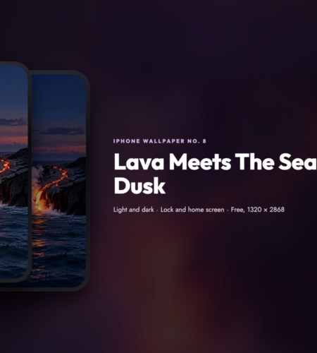 iPhone Wallpaper No. 8: Lava Meets The Sea At Dusk