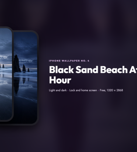 iPhone Wallpaper No. 4: Black Sand Beach At Blue Hour