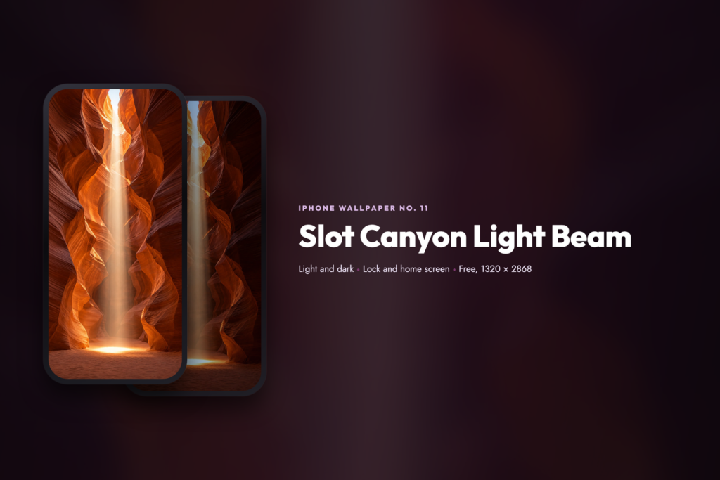 Slot Canyon Light Beam, share card